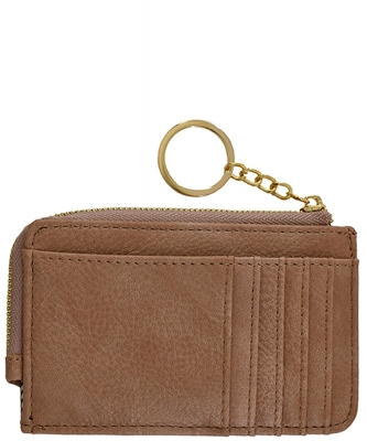 Fashion Card Holder Keychain Wallet AD003 MAUVE